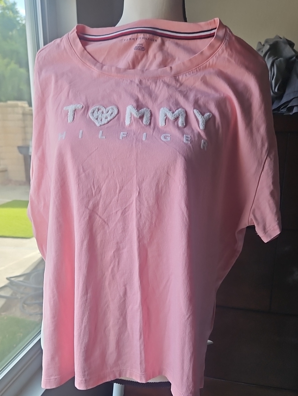 Tommy Hilfiger Light Pink Embroidered Logo Tee